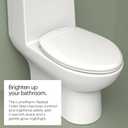 Brondell L60-EW LumaWarm Heated Nightlight Elongated Toilet Seat, White