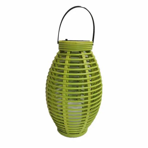 Solar Lantern,Outdoor Plastic Lanterns Waterproof, Solar Lights,Hanging Lanterns Outdoor,Decoration Lights for Garden,Patio,Porch,Trees,Pathway,Outside. Color Green