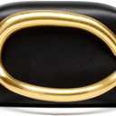 dassymia Clutch Purses for Women Evening Handbags for Wedding Party Crossbody Shoulder Bag Trendy (Leather Black)