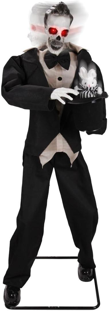 Haunted Hill Farm 5.9-Ft. Magician Halloween Animatronic