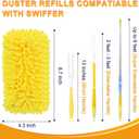 KeFanta Reusable Duster Refill for Swiffer, 360 Heavy Duty Duster Refills 8Pcs with 1 Handle, Washable Microfiber Dusters for Cleaning