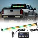 Nilight 144LED Traffic Advisor Strobe Light Bar with Controller Amber Green Emergency Warning Lights Hazard Interior Front/Rear Windshield Flashing for Cars Plow Trucks Construction Vehicles