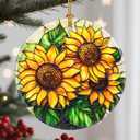 2 x Christmas Ornaments, Sunflower Ornament, Christmas Tree Decorations, Holiday Decorations, Holiday Ornaments, Sunflower Gifts, Flowers Lovers Gift, Holiday Party Gifts, and Xmas Gift Ideas