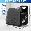 Portable Blower Fan for Home: High Velocity Floor Fans for Cooling and Drying - Air Mover with 185 Rotating for Bedroom, Garage, Shop and Gym, 3 Speeds Utility Fan with 2 AC Outlets, Black