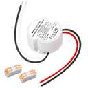 Waterproof IP67 LED Driver 12 Watts, LED Power Supply 24V 0.5A, Round 120V to 24V Transformer for Indoor and Outdoor LED Lighting