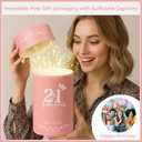 21st Birthday Gifts,Unique Engraved 21st Wine Glass,21 Year Old Birthday Decorations For Her,21&Fabulous Sash and Tiara For Women,Friends,Sister-Turning 21th Party Favor Supplies