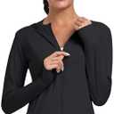 Cighay Women's UPF 50+ Sun Protection Hoodie Lightweight Athletic Jacket Full Zip Long Sleeve with Pockets Hiking Outdoor, Small