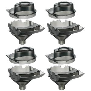 4 Sets Baby Formula Dispenser Replacement Funnel Compatible with Baby Brezza Replacement Parts Funnel and Cover, Grey