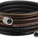 Giraffe Tools Leader Hose 8ft x 5/8", Custom Length, Heavy Duty, No Kink, Flexible, Rubber Garden Hose, Leakproof Water Hose with Male to Female Fittings, 600 Burst PSI