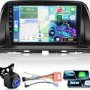 NHOPEEW [2+64G] for Mazda CX5 CX-5 CX 5 2012-2015 Android Radio: 9 inch HD Touchscreen DSP Audio - Wireless Carplay and Android Auto, GPS, WiFi, DSP/EQ, Multiple UI, SWC + AHD Backup Camera