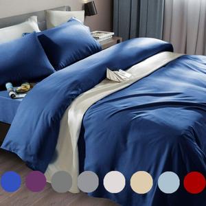 SONORO KATE Bed Sheet Set Super Soft Microfiber 1800 Thread Count Luxury Egyptian Sheets Fit 18-24 Inch Deep Pocket Mattress Wrinkle-6 Piece (Navy Blue, Queen)