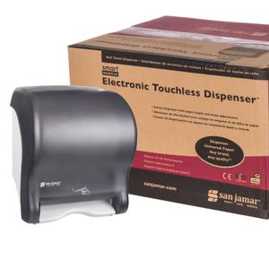 San Jamar Classic Smart Essence Plastic Paper Towel Dispenser, Towel Dispenser for Bathroom, 10 X 14.5 X 12.5 Inches, Black Pearl