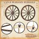 6 Pack 13 x 9 x 6 Inch Straw Hay Bale Stack Decoration Set Rustic Wooden Wagon Wheel Natural Hay Bales Boxes Western Cowboy Birthday Decor Photo Booth Props(Brown,Rustic)