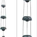ASTARIN Temple Wind Chimes - Dark Atrovirens, 3 Bells, Feng Shui Home Yard Decoration, Memorial Gift for Peace Lovers
