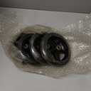 4 Pack Replacement Wheelchair Wheels, 8 Inch Wear Resistant Walker Front Wheels PU Tires, Anti-Slip Cast Roller Wheel for Most Floors, Black