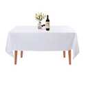 Waysle Rectangle Tablecloth - 60 x 126 Inch - White Rectangular Table Cloth for 8 Foot Table in Washable Polyester - Great for Wedding | Restaurant | Party | Banquet Decoration