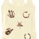 Women Cowgirl Tank Top: Western Rodeo Graphic Tee Summer Vintage Round Neck Racerback Tank Tops Apricot 