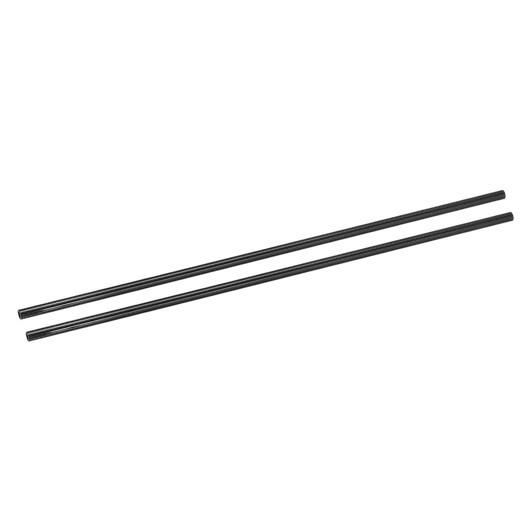 uxcell 2Pcs Carbon Fiber Tubes 6 x 8 x 420mm Plain Weave Glossy Surface Rod 3K Roll Wrapped Carbon Round Tubing for RC Airplane Quadcopter Multicopter