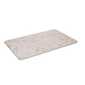 LYOR Stone Bath Mat Diatomaceous Earth Quick Dry Bathroom Shower Mat, Super Absorbent Non Slip Diatomite Bath Mat, Water Absorbing Stone Mat for Bathroom Floor, Kitchen (Granite Finish, 23.6x15.4)