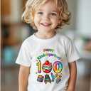 100 Days of School Shirt Kids  Boys Girls Toddler Happy 100th Day of School T-Shirt, Kindergarten 100 Day,3T-7T (5-6 Years)