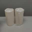 Homemory 8" x 4" Large Waterproof Outdoor Flameless Candles with Remote Control and Timer, Battery Operated Flickering LED Pillar Candles for Indoor Outdoor Lanterns, Porch, Long Lasting, Set of 2 (Ivory White)