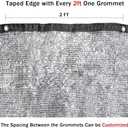 CIWINICI 70% Reflective Aluminum Foil Sun Shade Cloth,Mesh Canopy Cover with Grommets,Durable Shade Fabric for Patio Porch,Garden,Greenhouse,Pergola 10ft X 16ft