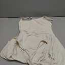 QINSEN Square Neck Swim Dress for Women Tummy Control One Piece Swimsuit Wrap Bathing Suit (Small, Beige)