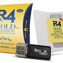 2025 R4 SDHC Gold Pro Card Dual Core Revolution Cartridge + USB Adapter & 16GB MicroSD TF Card KIT, for New 2DS/3DS/LL/XL NDSL NDSI, 270 & 742 in 1 Preloaded