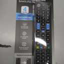 UltraPro Universal Remote Control for Samsung, Vizio, LG, Sony, Sharp, Roku, Apple TV, RCA, Panasonic, Smart TVs, Streaming Players, Blu-ray, DVD, 4-Device, Preset for Samsung, Black, 44235