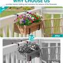 Adjustable Planter Box Brackets,Enhanced Bottom Support,Universal Outdoor Hanging Brackets,Flower Box Brackets for Fence Railings, Windowsill, Patio, Garden,Balcony. (6, Black)
