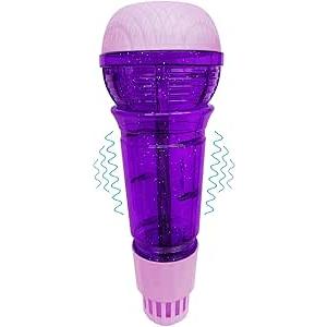 Toyvian Echo Microphone for Kids 2Pcs Musical Toy for Toddler Early Education Physical Echo Sound Learning Safe and Colorful Microphone Toy 9.8 Inch, Purple