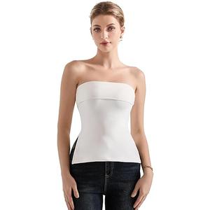 SUUKSESS Women Out Trendy Tube Tops Side Split Sexy Tank Tops M