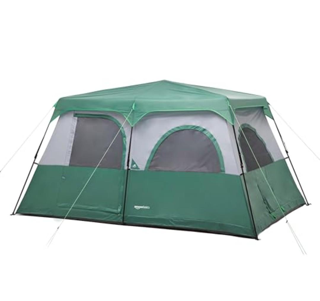 Amazon Basics 10-Person Instant Camping Tent, Green