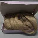 BARSDAR Long Blonde Wig With Bangs - Long Straight Blonde Wig with Bangs for Women - 24 Inch Natural Looking Thick Soft Synthetic Hair Replacement Wigs Daily Cosplay Party Halloween