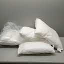 EDOW Throw Pillow Inserts, Set of 4 Lightweight Down Alternative Polyester Pillow, Couch Cushion, Sham Stuffer, Machine Washable. (White, 18x18)