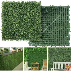 Grass Wall Panels, 20"x 20"(8pcs) 4-Layer Artificial Boxwood Faux Grass for Interior Wall Decor, Garden Greenery Backdrop and Indoor Outdoor Plant Wall (20x20 Pack of 8)