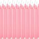 Set of 20, 4 Inch Tall Unscented Rituals Candles for Altar Meditation Supplies RitualsTaper Candle (Pink, Set of 20)