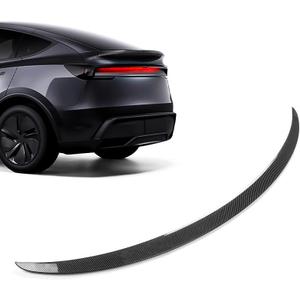 Rear Spoiler for Tesla Model Y Juniper (Standard/Premium/Performance) 2025-2026, Carbon Fiber Pattern Trunk Wing, No-Drill Installation