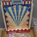 Fulmoon Disk Drop Game with 8 Disks Halloween Carnival Circus Theme Christmas Party Fun Wood Family Board Game for Birthday Party Decorations Supplies Activities(15.7 x 10 Inch)