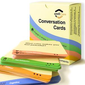 Conversation Cards for Dementia & Alzheimer's - 240 Prompts to Rediscover Their Story & Break Through The Silence | A Bridge to Meaningful Conversation & Joy for Caregivers