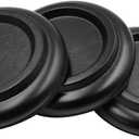 Piano Caster Cups Grand Piano Caster Cups Piano Leg Hardwood Cups Pads for Grand Piano (Wood Black, Set of 3)