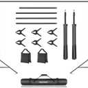 Neewer Photo Studio Backdrop Support System, 10ft/3m Wide 6.6ft/2m High Adjustable Background Stand with 4 Crossbars, 6 Backdrop Clamps, 2 Sandbags, and Carrying Bag for Portrait & Studio Photography