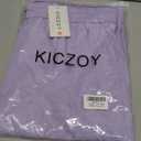 KICZOY Women Summer Pants Flowy Pants Drawstring Waist Wide Leg Palazzo Beach Pants Loose Fit with Pockets Purple, Xl