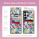 Bemal for Samsung Galaxy S24 Ultra Wallet Case with Card Holder, Fashion Printed, RFID Blocking, PU Leather Kickstand, Magnetic Closure, Shockproof Phone Cover for Women Men, Blooming Flowers