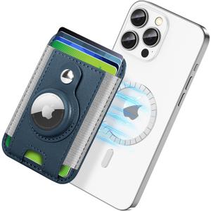 ExtreLife For Magsafe Wallet with Airtag Holder, 6-Card Holder, Stronger Magnetic Card Holder for iPhone 17/16/15, iPhone 14/13/12 Series, Mag Safe Wallet, RFID Blocking, Not included Airtag, Blue