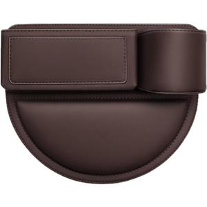 2024 New Car Seat Gap Storage Box, Seat Gap Storage Box with Water Cup Holder, Adjustable Car Seat Storage Box for Glasses Phones Keys and Cards(Passenger Seat,Brown)