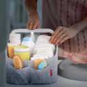 Skip Hop Diaper Caddy Organizer with Touch Sensor Night Light Nursery Style Heather Grey