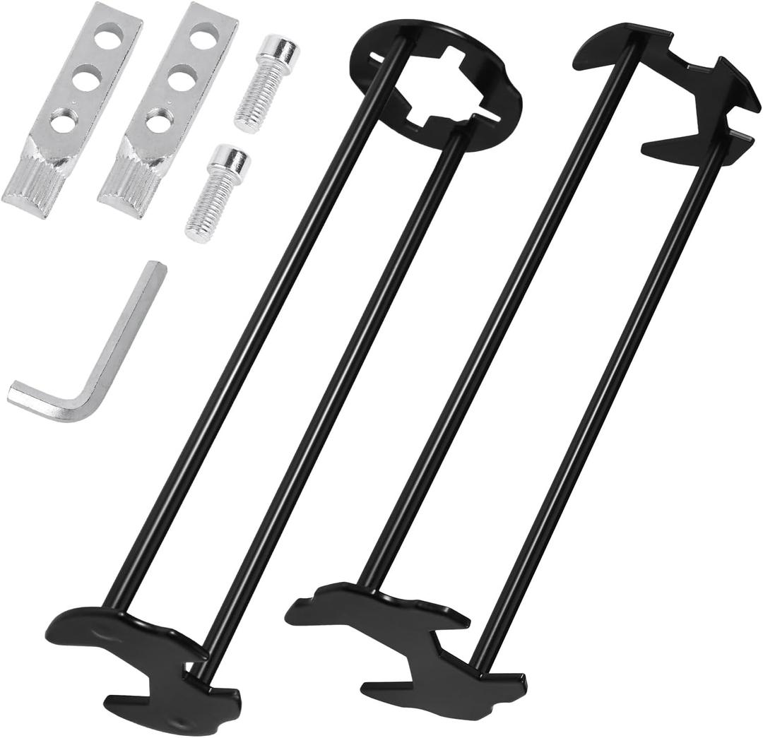 NQEUEPN 2pcs Multifunctional Sink Wrench & Extractor Tool Set, 7 Sizes Basin Faucet Wrench Universal Four-Claw Hexagon Spanner for Tight Space Plumbing Installation and Drain Pipe Nut Removal