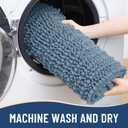 Arotive Luxury Bathroom Rugs 47x24, Extra Soft Thick Absorbent Shaggy Chenille Bath Rugs, Non-Slip Machine Wash Dry, Bath Mats for Bathroom Floor, Tub and Shower, Home Decor Accessories, Smoky Gray