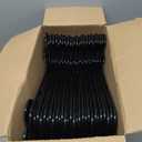 HOUSE DAY Black Plastic Hangers 60 Pack, Clothes Hangers with Non Slip Hooks, Durable & Space Saving Coat Hanger, Light-Weight Clothing Hanger, Perfect Closet Organizer for Everyday Use